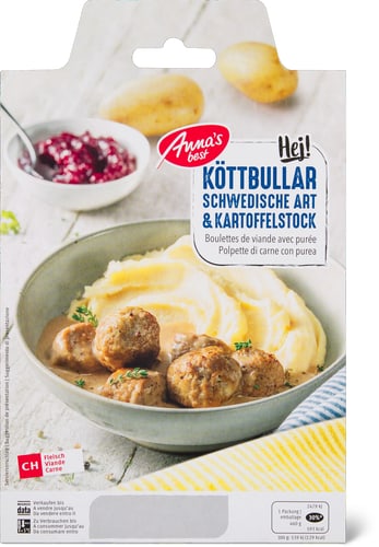 Swedish Style Meat Balls & Mashed Potato