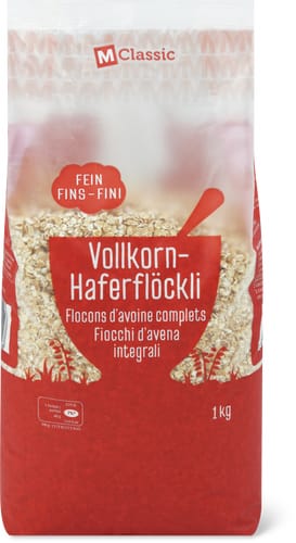 Wholemeal oat flakes fine