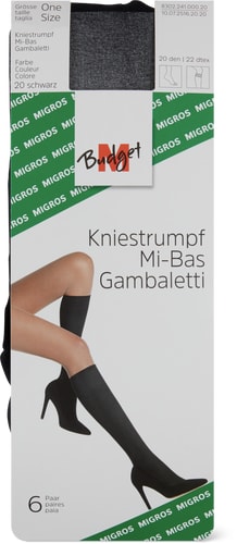 Ladies’ Knee-High Stockings (Grösse: one size, Farbe: black)