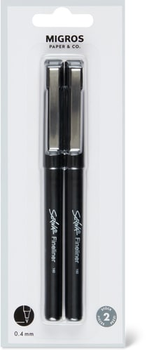 Fineliners 0.4 mm, Black