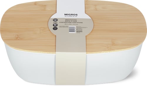 Portapane grigio, in melamina, 35,5 x 20,2 x 13,5 cm