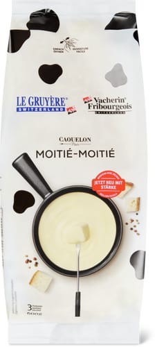Caquelon Noir Fondue Moitié-moitié