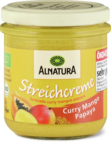 Alnatura Bio Tartinade Curry mangue papaye