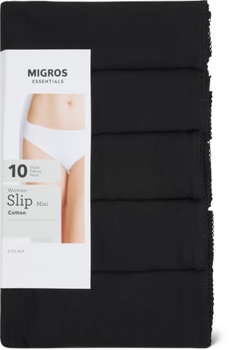 Better Cotton Slip da donna mini (Colore: nero, Taglie: XXL)