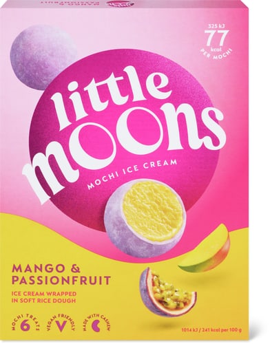 little moons mochi con gelato  frutto della passione e mango