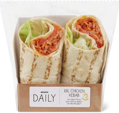 Daily XXL Chicken Kebab Wrap With Yoghurt Sauce