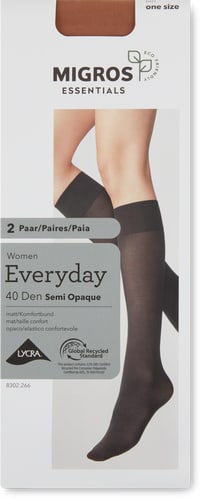 Essentials Ladies’ Knee-High Stockings Semi Opaque 40 Den (Grösse: one size, Farbe: tan)