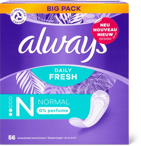 Regular Size Panty Liners Fragrance-Free