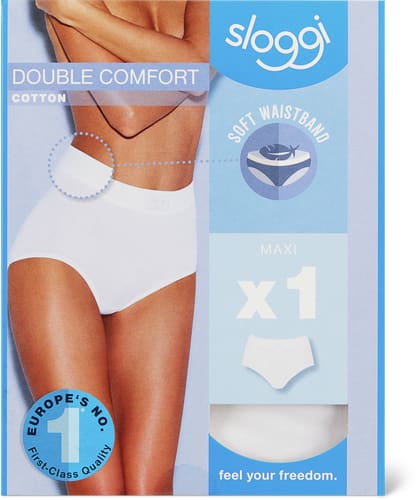 Sloggi Slip Maxi de Dame Double Comfort (Couleur: blanc, Taille: 38)