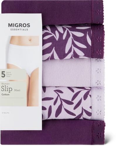 Slip Maxi Conf. da 5 (Colore: violetto, Taglie: L)