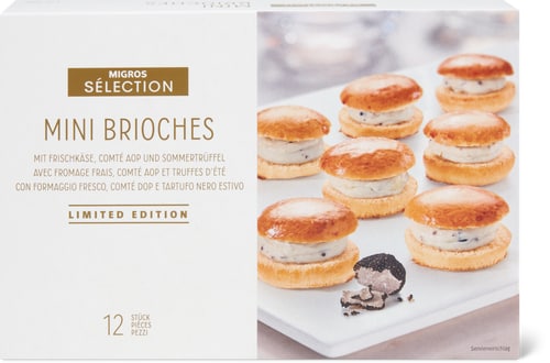 Sélection Mini brioches with cream cheese, comté and summer truffle