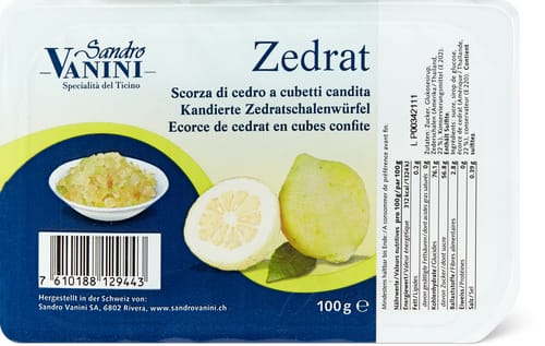 Cedrat  Chopped, Candied