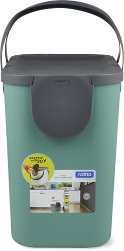 Rotho Albula Recycling System Green, 25 L