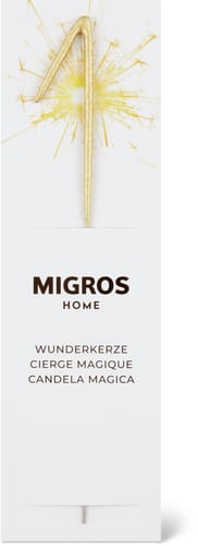 Sparkler in Number 1 Shape Gold (Art: ZAHL 1)