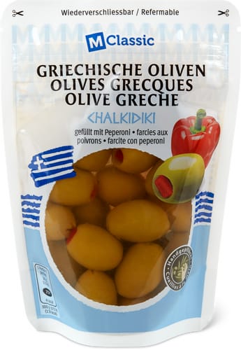 Greek Chalkidiki Olives Filled With Chilli Peppers