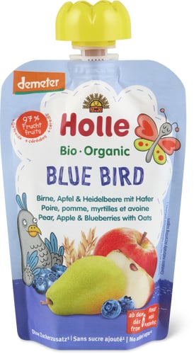 Bio Demeter Pear, Apple & Blueberry Squeeze Pouch With Oats From 5 Months