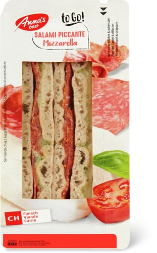 Mozzarella and Salami Sandwich