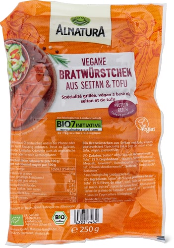 Bio Sausages Made From Seitan & Tofu