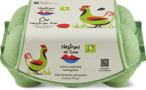 Bio Nostrani del Ticino Eggs Free-Range 63 g+