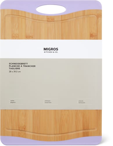 Chopping Board Purple, Wood, 39.5 x 28.1 x 1cm