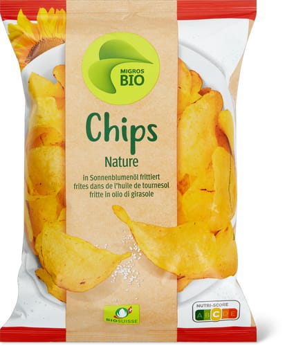 Bio Plain crisps deep-fried in sunflower oil