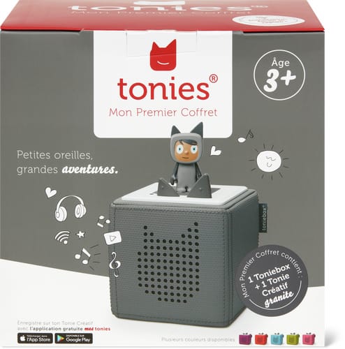 Toniebox granite (Farbe: neutral, Sprache: French)