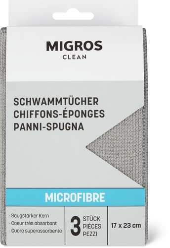 Migros Clean Microfibre Sponge Cloths