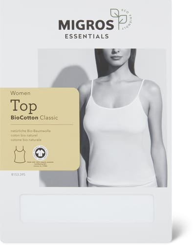 Canottiera da donna Cotone biologico Classic (Colore: bianco, Taglie: XXL)