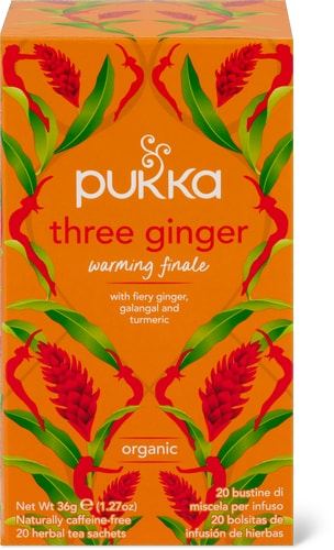 Bio Three-ginger herbal tea Ginger, galangal & turmeric