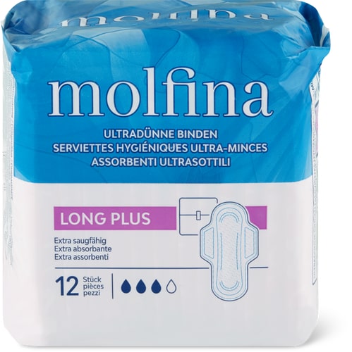 Long Plus pads with wings, extra absorbent
