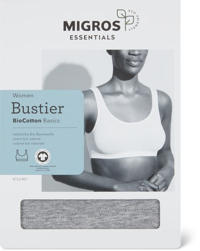 Ladies Bustier Cotton (Farbe: grey, Grösse: XL)