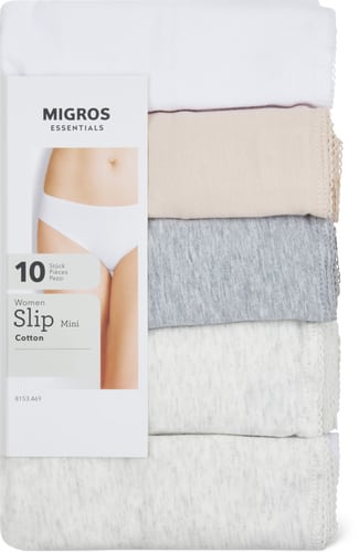 Better Cotton Slip da donna mini (Colore: bianco, Taglie: M)