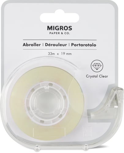 Crystal Self-Adhesive Tape Dispenser 33 m x 19 mm