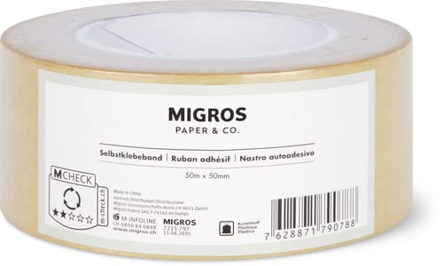 Migros Paper & Co. Paper Packing Tape 50 mm x 50 m