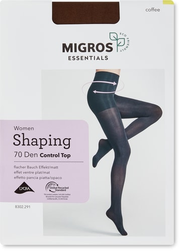 Essentials Ladies’ Tights Control Top 70 Den (Grösse: XL, Farbe: coffee)