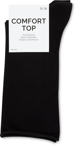 Ladies’ Comfort Top Socks (Farbe: black, Grösse: 35-38)