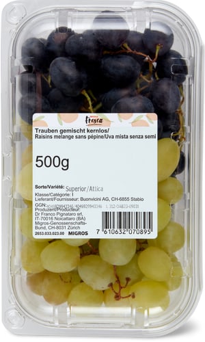 Trauben gemischt kernlos