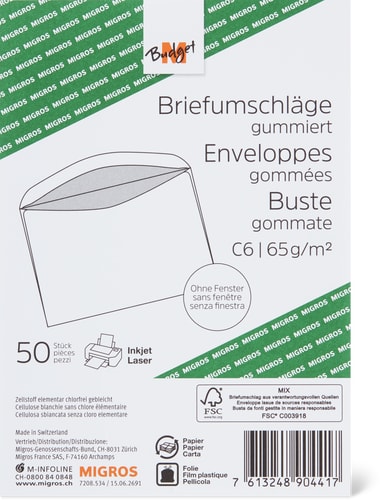 Envelopes C6, Without Window