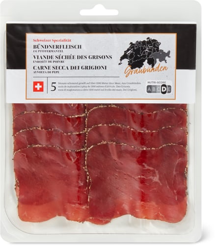 Bündnerfleisch im Pfeffermantel