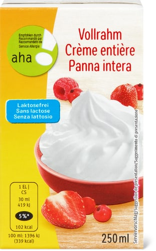 Vollrahm laktosefrei aha!