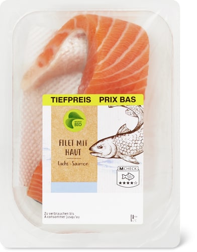 Bio Lachsfilet mit Haut