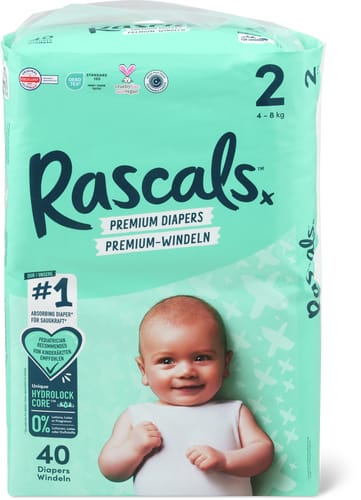 Rascal+Friends Nappies Size 2, 4–8 kg