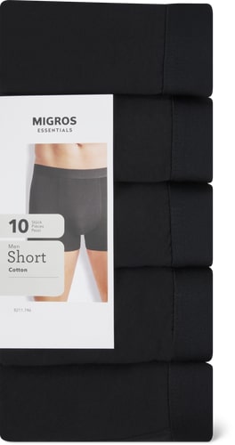 Better Cotton Shorts da uomo (Colore: nero, Taglie: S)