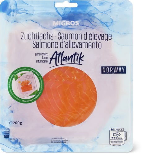 Salmone dell'Atlantico affumicato, affettato