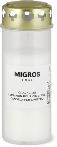 Grabkerze weiss