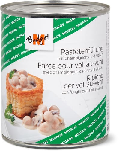 Pastry Filling With Button Mushrooms and Meat