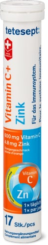 Vitamin C & zinc effervescent tablets