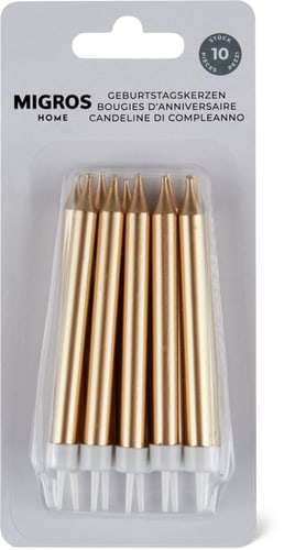 Smooth Birthday Candle Gold