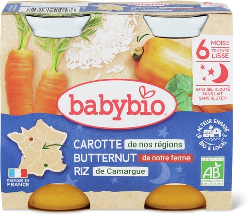babybio Bio Carrot and butternut squash puree from 6 months