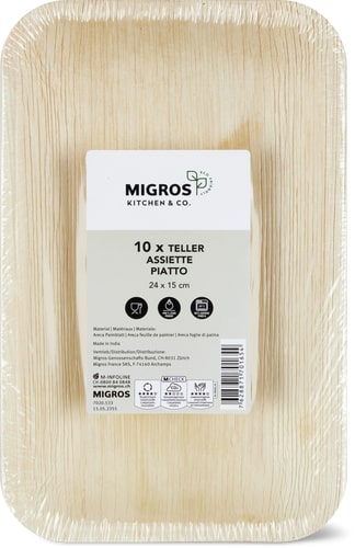 Plate Palm Leaf 24 x 15 cm